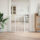 vidaXL fehér tömör fenyőfa 3 paneles összecsukható kutyakapu 150 cm