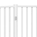 vidaXL fehér tömör fenyőfa 3 paneles összecsukható kutyakapu 150 cm