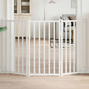 vidaXL fehér tömör fenyőfa 3 paneles összecsukható kutyakapu 150 cm