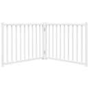 vidaXL fehér tömör fenyőfa 2 paneles összecsukható kutyakapu 160 cm