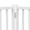 vidaXL fehér tömör fa 4 paneles összecsukható kutyakapu ajtóval 320 cm