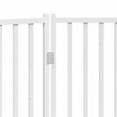 vidaXL fehér tömör fenyőfa 2 paneles összecsukható kutyakapu 160 cm