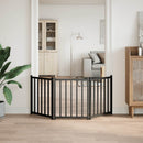 vidaXL fekete tömör fenyőfa 3 paneles összecsukható kutyakapu 150 cm