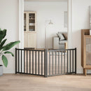 vidaXL fekete tömör fenyőfa 2 paneles összecsukható kutyakapu 160 cm