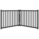 vidaXL fekete tömör fenyőfa 2 paneles összecsukható kutyakapu 160 cm