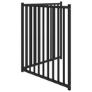 vidaXL fekete tömör fenyőfa 2 paneles összecsukható kutyakapu 160 cm