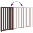 vidaXL barna tömör fenyőfa 3 paneles összecsukható kutyakapu 150 cm