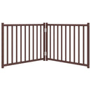 vidaXL barna tömör fenyőfa 2 paneles összecsukható kutyakapu 160 cm
