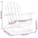vidaXL tömör tíkfa kerti adirondack hintaszék 79 x 100 x 103 cm