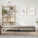 vidaXL tópszínű szövet kanapéágy pohártartókkal