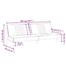 vidaXL tópszínű szövet kanapéágy