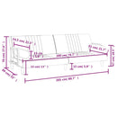 vidaXL világosszürke bársony kanapéágy karfákkal