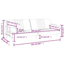 vidaXL sötétszürke bársony kanapéágy karfákkal