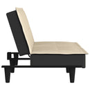 vidaXL krémszínű szövet kanapéágy