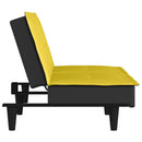 vidaXL világossárga szövet kétszemélyes kanapéágy