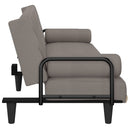 vidaXL tópszínű szövet kanapéágy karfákkal