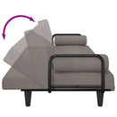 vidaXL tópszínű szövet kanapéágy karfákkal