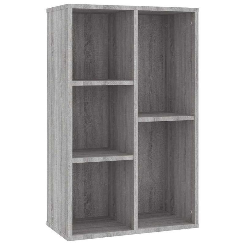 vidaXL szürke sonoma színű fa könyv-/tálalószekrény 50x25x80 cm