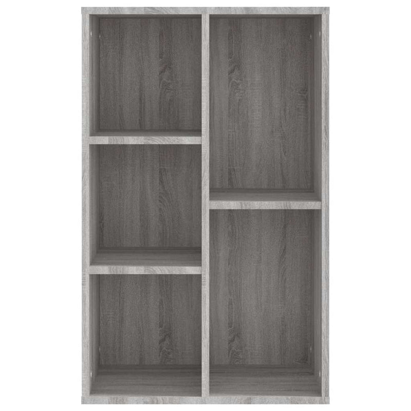 vidaXL szürke sonoma színű fa könyv-/tálalószekrény 50x25x80 cm