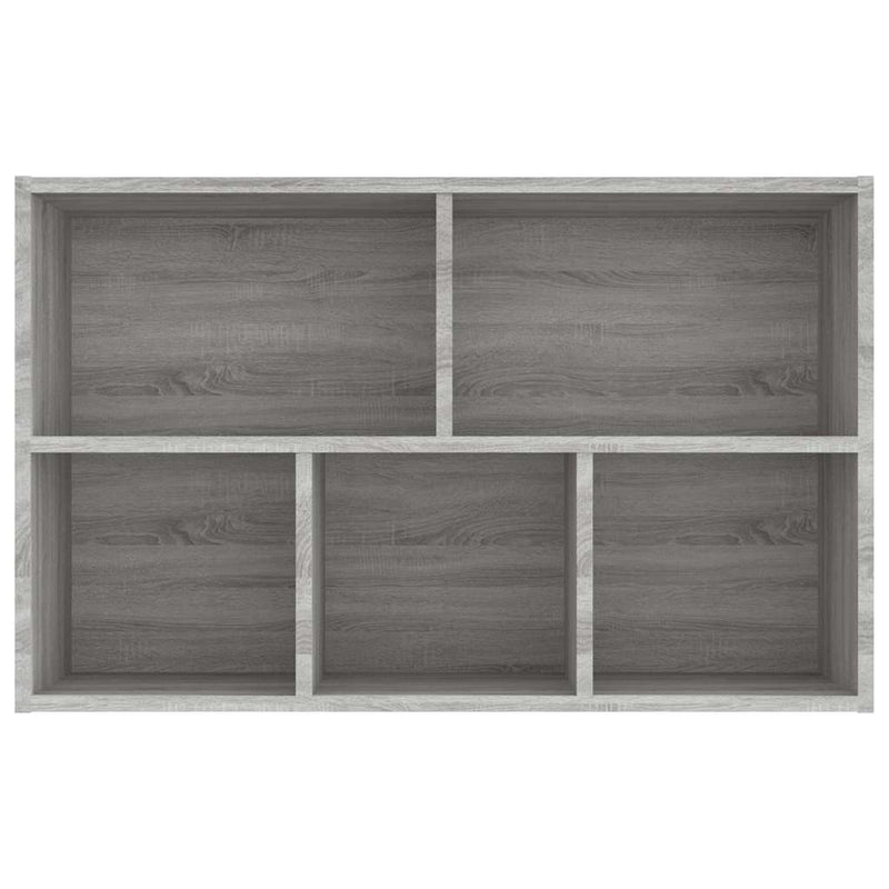 vidaXL szürke sonoma színű fa könyv-/tálalószekrény 50x25x80 cm