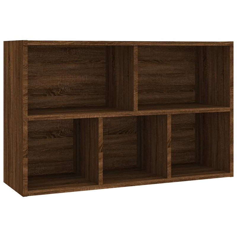 vidaXL barna tölgyszínű szerelt fa könyv-/tálalószekrény 50x25x80 cm