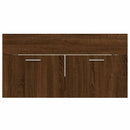 vidaXL 2 részes barna tölgy színű szerelt fa fürdőszobai bútorszett