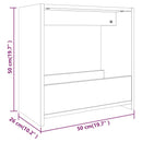 vidaXL szürke sonoma színű szerelt fa kisasztal 50 x 26 x 50 cm