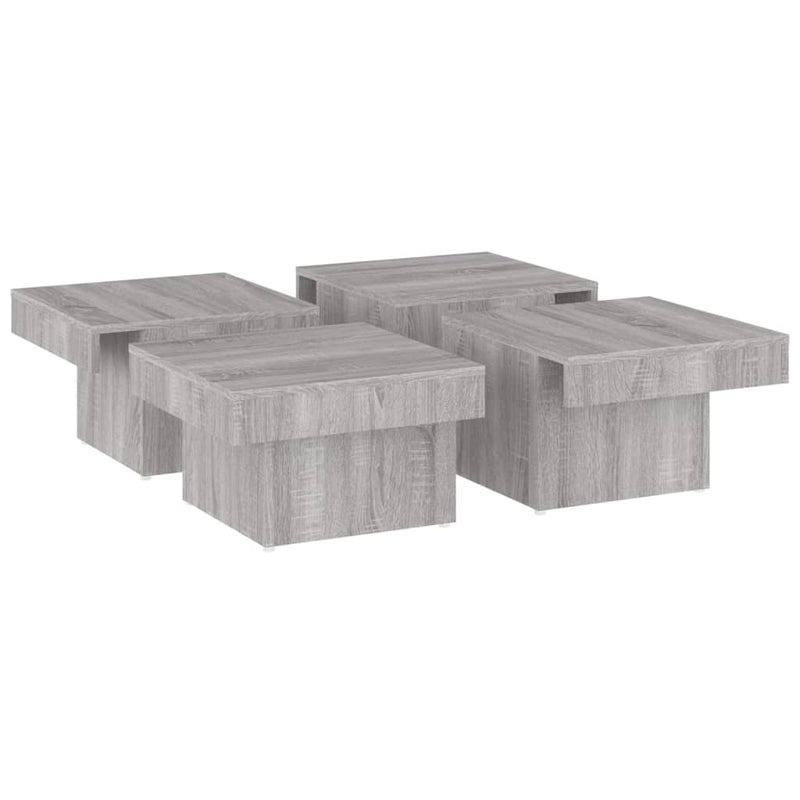 vidaXL szürke sonoma színű szerelt fa dohányzóasztal 90 x 90 x 28 cm