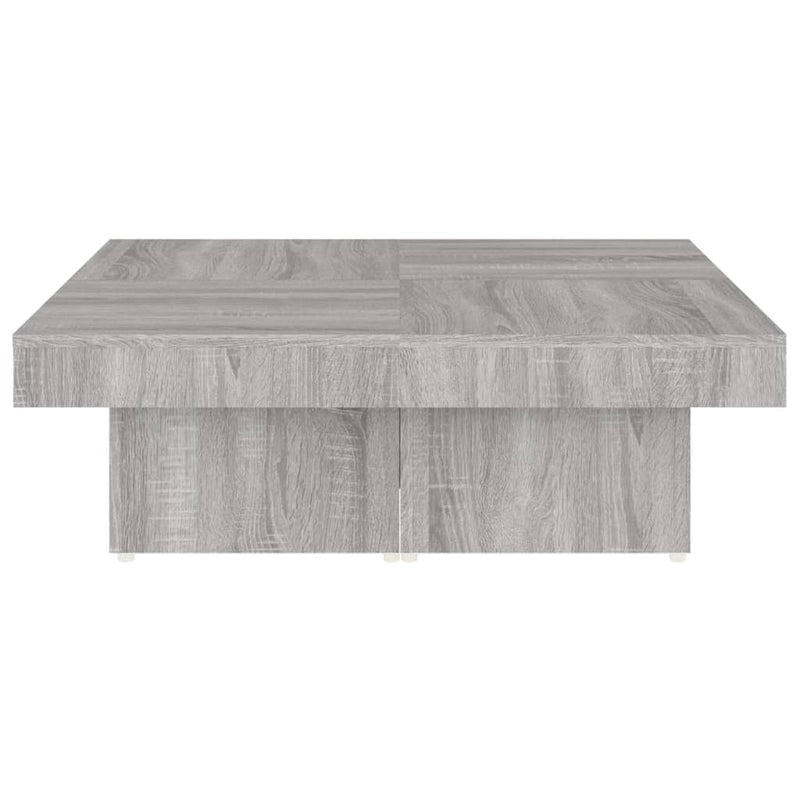 vidaXL szürke sonoma színű szerelt fa dohányzóasztal 90 x 90 x 28 cm
