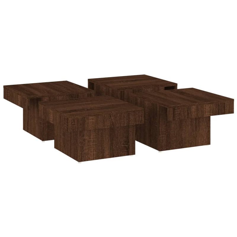 vidaXL barna tölgyszínű szerelt fa dohányzóasztal 90x90x28 cm