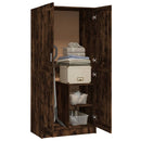 vidaXL füstös tölgy színű szerelt fa ruhásszekrény 82,5x51,5x180 cm