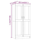 vidaXL füstös tölgy színű szerelt fa ruhásszekrény 82,5x51,5x180 cm