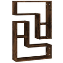 vidaXL 2 db füstös tölgy színű szerelt fa falipolc 50 x 15 x 50 cm