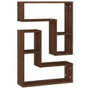 vidaXL 2 db barna tölgyszínű szerelt fa fali kockapolc 50 x 15 x 50 cm