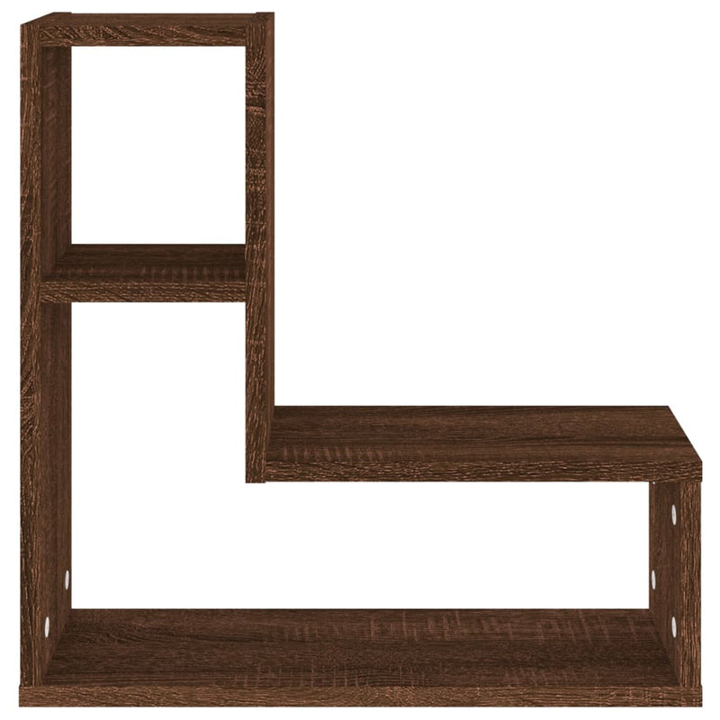 vidaXL 2 db barna tölgyszínű szerelt fa fali kockapolc 50 x 15 x 50 cm