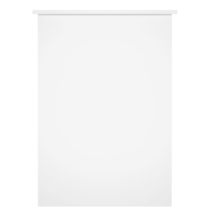 vidaXL magasfényű fehér színű szerelt fa íróasztal 100x55x75 cm