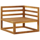 vidaXL 2 db tömör akácfa elemes sarokkanapé párnákkal