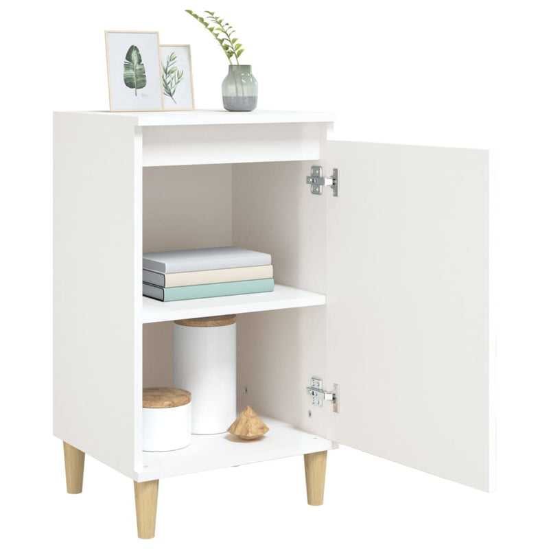vidaXL 2 db magasfényű fehér szerelt fa éjjeliszekrény 40x35x70 cm