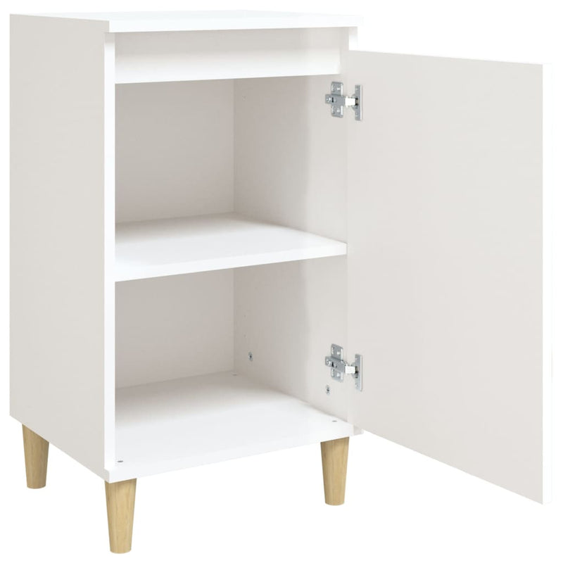 vidaXL 2 db magasfényű fehér szerelt fa éjjeliszekrény 40x35x70 cm
