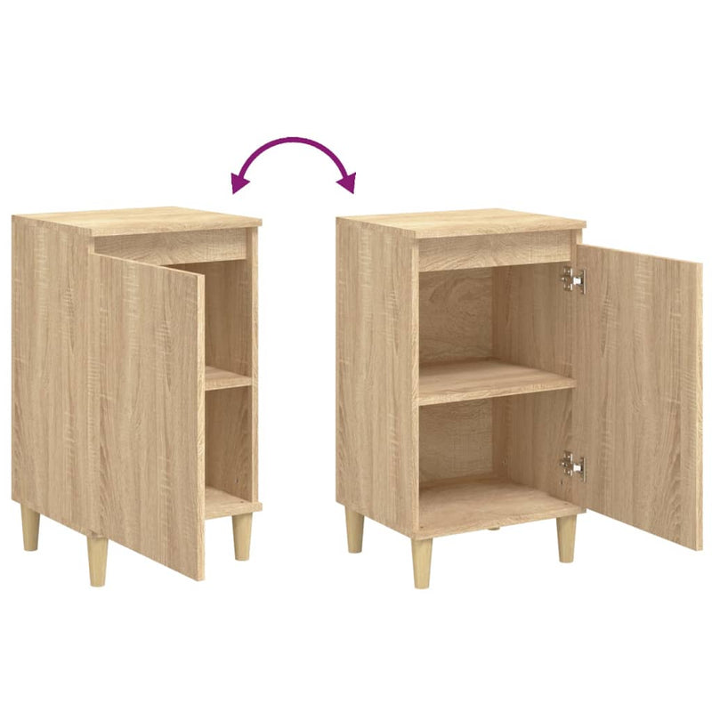 vidaXL 2 db sonoma tölgy színű szerelt fa éjjeliszekrény 40x35x70 cm