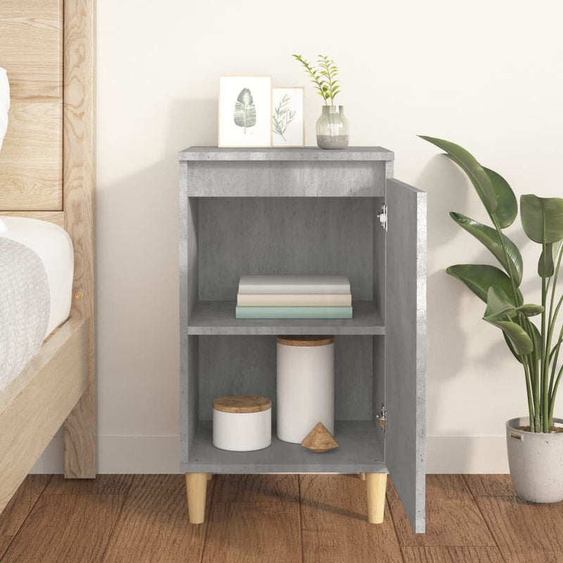 vidaXL betonszürke szerelt fa éjjeliszekrény 40x35x70 cm