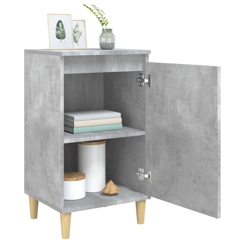 vidaXL 2 db betonszürke szerelt fa éjjeliszekrény 40x35x70 cm