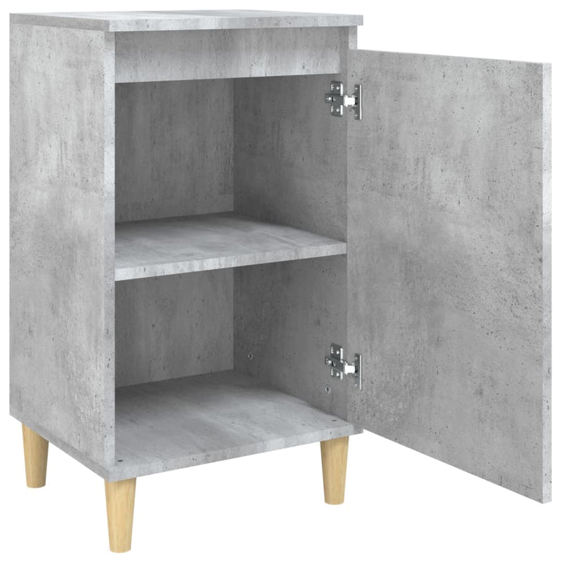 vidaXL 2 db betonszürke szerelt fa éjjeliszekrény 40x35x70 cm