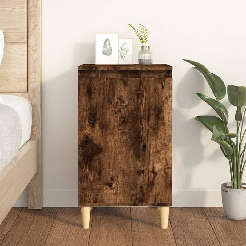 vidaXL füstös tölgy színű szerelt fa éjjeliszekrény 40x35x70 cm