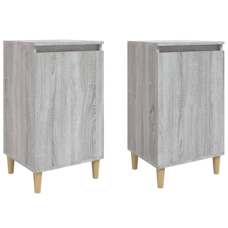 vidaXL 2 db szürke sonoma színű szerelt fa éjjeliszekrény 40x35x70 cm