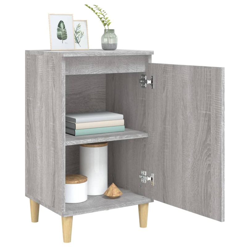 vidaXL 2 db szürke sonoma színű szerelt fa éjjeliszekrény 40x35x70 cm