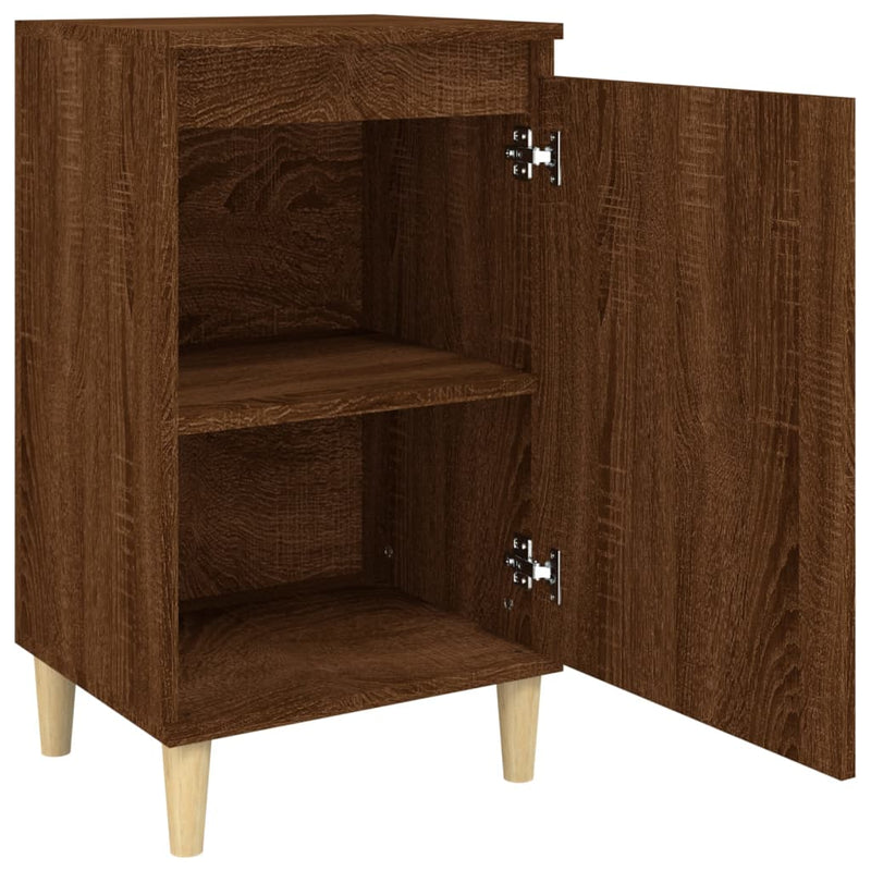 vidaXL 2 db barna tölgyszínű szerelt fa éjjeliszekrény 40x35x70 cm