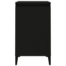 vidaXL 2 db fekete szerelt fa éjjeliszekrény 40x35x70 cm