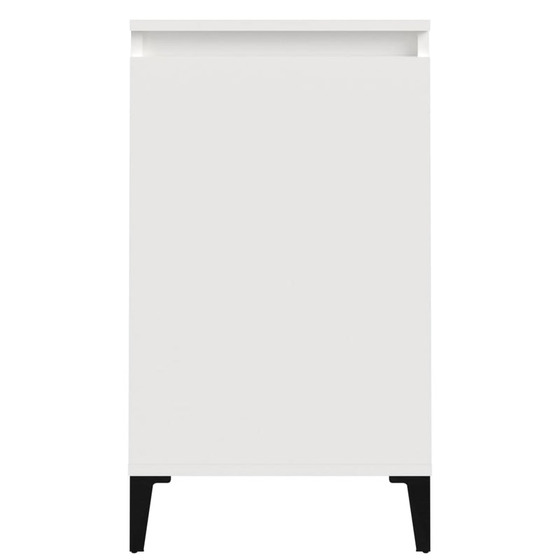 vidaXL magasfényű fehér szerelt fa éjjeliszekrény 40x35x70 cm
