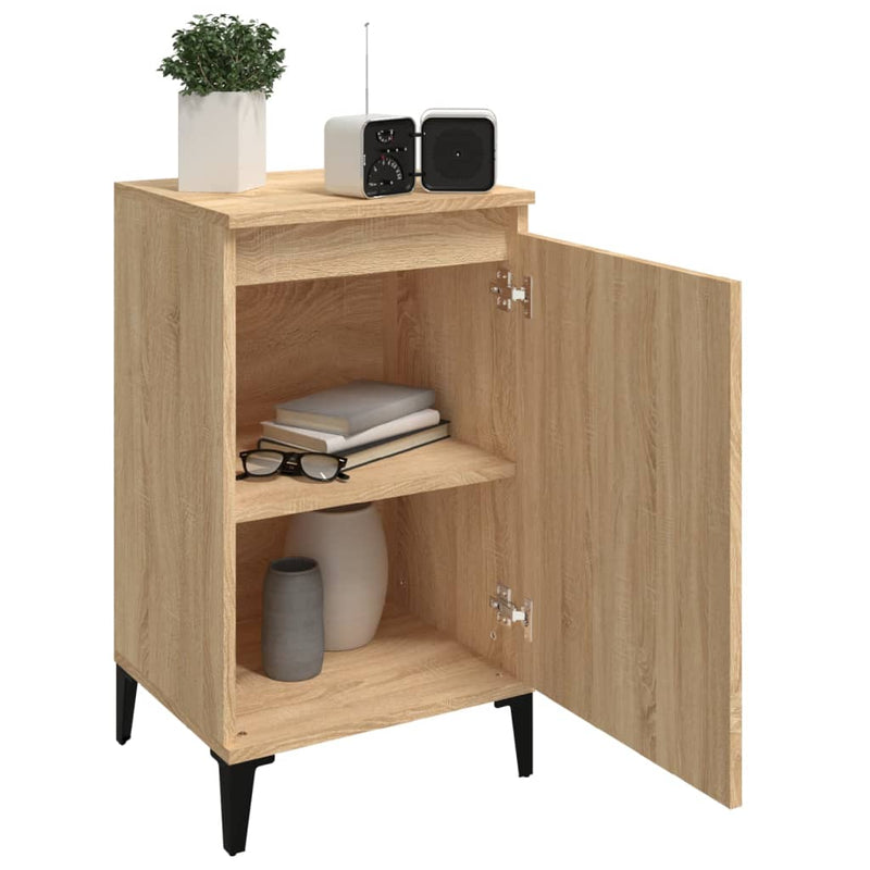 vidaXL 2 db sonoma tölgy színű szerelt fa éjjeliszekrény 40x35x70 cm